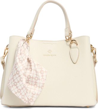 Nanette Lepore Bellamy Triple Compartment Satchel in Rice - Heart Geo Taupe at Nordstrom Rack