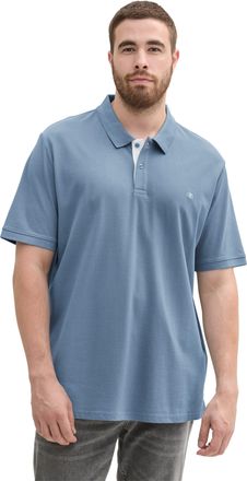 Tom Tailor Poloshirt TOM TAILOR PLUS, Damen, Gr. 4XL, china blau, Piqu&eacute;, Obermaterial: 100% Baumwolle, bestickt, unifarben, bequem h&uuml;ftbedeckend, Rundhals, Shirt