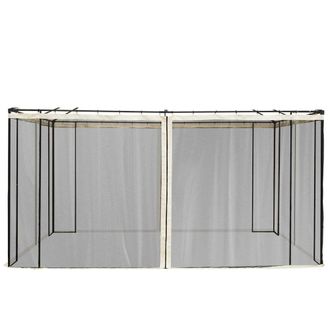 OUTSUNNY 4 paneles laterales de mosquitera para carpa 352x207cm negro