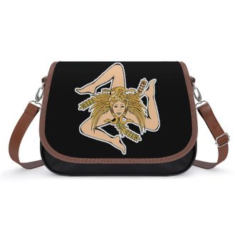 Generic Sicilian Flag Crossbody Bags for Women Shoulder Messenger Bag Purse Handbags