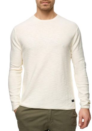 Indicode Strickpullover INDICODE INMacedonia, Herren, Gr. XXL, weiss (sanftes wei&szlig;), Strick, Obermaterial: 70% Baumwolle, 30% Leinen, unifarben, regular fit, R
