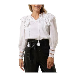 Moliin Moliin - Paisley Blouse - Dames - Blouses & Shirts - Wit - Maat: XS