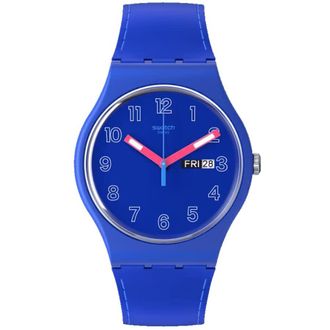 Swatch Originals The January Collection Cobalt Disco Blue Dial Mens Watch SO29N705