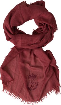 Dolce & Gabbana Bordeaux Kasjmier Gebreide Wrap Sjaal met Franje