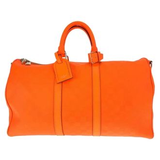 Louis Vuitton Vintage, unisex, Oranje, ONE Size, Pre-owned Damier Infini Keepall 2way Boston Tas