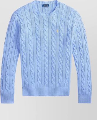 Ralph Lauren cable knit cotton crewneck sweater long sleeves