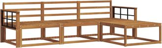 vidaXL Conjunto De Sof&aacute;s De Exterior 4 Uds. Natural Vidaxl