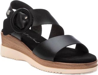 Xti Womens Wedge Sandals In Black