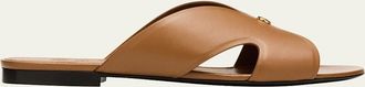 Loro Piana Vera Leather Slide Sandals