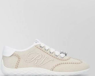 Roger Vivier low sneakers rhinestone detail textured sole