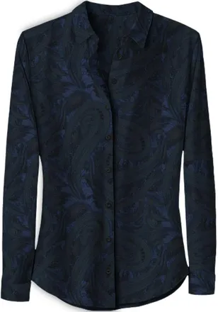 Lords of Harlech Scarlet Merino Wool Shirt in Badalona Smoke at Nordstrom, Size Xx-Large