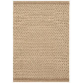 Sweeek Sweeek - Alfombra Interior/exterior Efecto Yute Color Natural, Douglas, 170x120x0.2 Cm