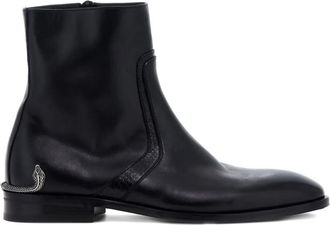 Roberto Cavalli Leren enkellaarzen - Zwart