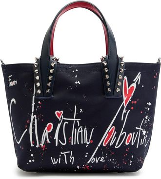 Christian Louboutin Cabata Mini Canvas Tote - Navy - One Size