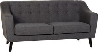 Seconique Seconique - Ashley 3 Seater Sofa - L74 x W174 x H85 cm - Dark Grey Fabric