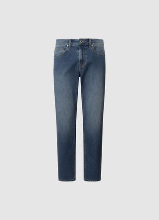 Pepe Jeans London Straight-Jeans PEPE JEANS CASH, Herren, Gr. 30, L&auml;nge 32, blau (used mid blau), Denim/Jeans, Obermaterial: 98% Baumwolle, 2% Elasthan, straight fit la