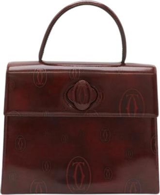 Cartier Pre-owned Happy Birthday Patent Calf Handbag - Dames - Vintage Handtas - Rood - ONE Size - Leer - Vintage