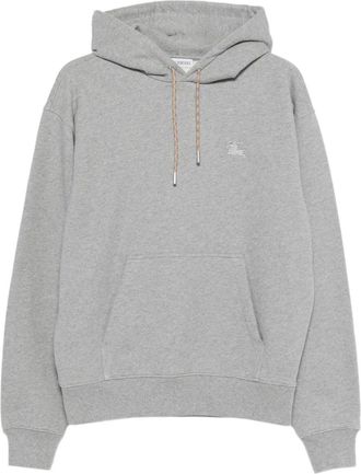 Burberry Felpa con cappuccio, ricamo e coulisse - Grigio