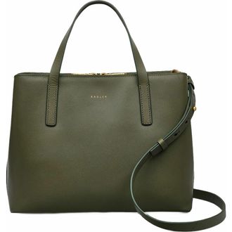 Radley London Dukes Place Medium Ziptop Satchel Bag in Dark Olive at Nordstrom