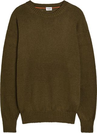 Tod's Crew-neck Cotton-knit Jumper - Brown - XL