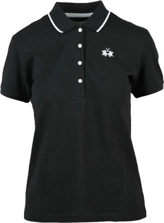 La Martina Polo - Dames - Polos - Zwart - XL - Katoen - Tops