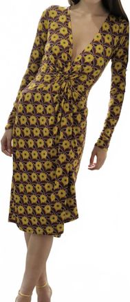 Le Superbe Long Sleeve Midi Dress In Dopamine Flower