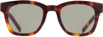 Saint Laurent Green Square Unisex Sunglasses SL M124 002 49