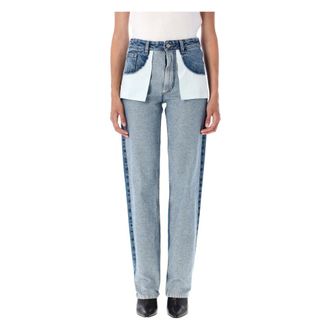 Maison Margiela Dames, Jeans, Blauw, Maat: W28 Katoen