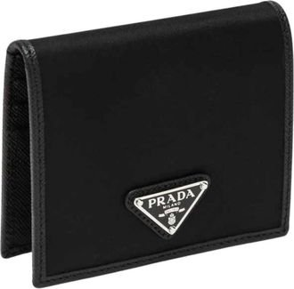 Prada Re-Nylon Portemonnee - Heren - Portefeuilles - Zwart - ONE Size - Nylon - Accessoires