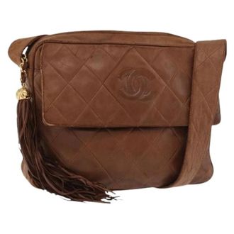 Chanel Pre-owned Cross Body Bags, female, Brown, Size: ONE SIZE Pre-owned Vintage Shoulder Bag