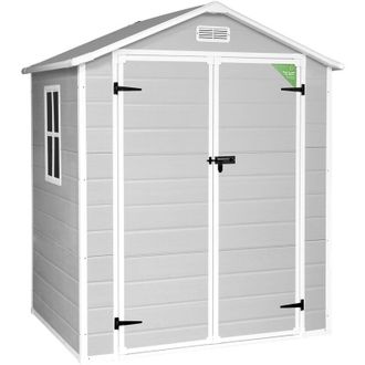 Wasabi Caseta De Resina Jard&iacute;n Wasabi Aqua 2.6 - Espesor De 12 Mm Robusto - Suelo Incluido - Ventana - 181x134x210cm 2,39m2
