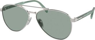 Prada PR A58S 1BC10G Mens Sunglasses Silver Size 61