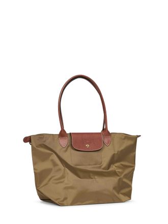 Longchamp Womens Shoulder Bag Le Pliage Original L Green Polyamide