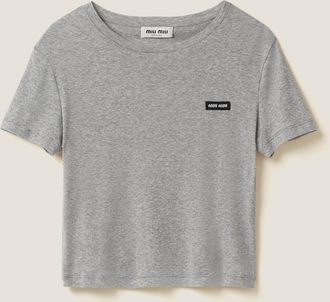 Miu Miu Ribbed jersey T-shirt