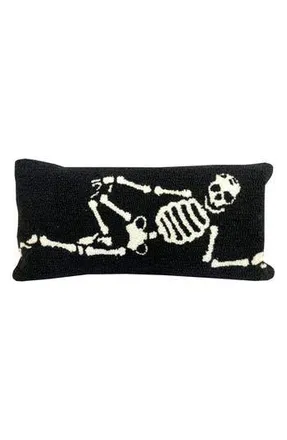 R16 Home Lounging Skeleton Throw Pillow in Black/white at Nordstrom Rack