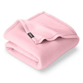 Bare Home Lightweight Polar Fleece Blanket in Light Pink at Nordstrom, Size King