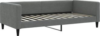 vidaXL Sofá cama sin colchón tela gris oscuro 100x200 cm Vidaxl