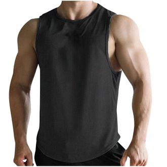 Generic Mens Summer Sports Fitness Basketball Training Vest Sleeveless Exercise Mesh Material Quick Drying Exercise Running Gym Fitness Shirt Soft T Shirt Men