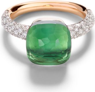 POMELLATO 18K Gold Nudo Ring in Prasiolite/Green Agate at Nordstrom, Size 6.75