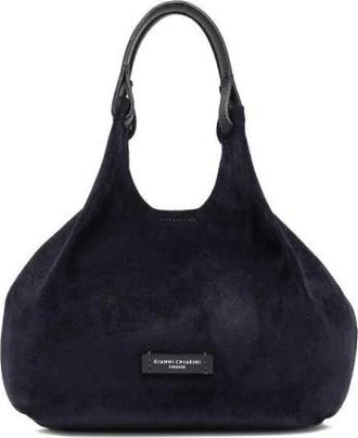 Gianni Chiarini Tassen, Dames, Blauw, ONE Size, Leer, Dua Tote Bag