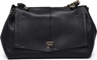 Ermanno Scervino Black Polyurethane Eba Shoulder Bag