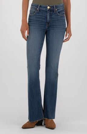Kut from the Kloth Stella Raw Hem High Waist Flare Jeans in Intriguing at Nordstrom Rack, Size 00