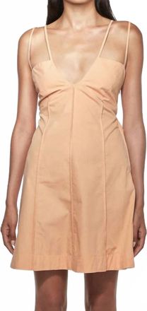 S/W/F Twin Strap Mini Dress In Apricot