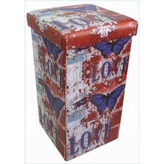 Biscottini International Biscottini - Puf Contenedor Recerrable De Simil Cuero