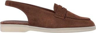 Scarosso Leila Slingback Loafer - Dames - Loafers - Bruin - 39 1/2 EU - Su&egrave;de - Schoenen