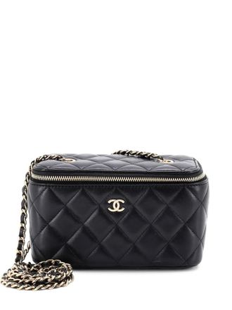 Chanel Classic Vanity Case with Chain Quilted Lambskin Small clutch bag - Black