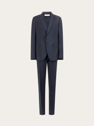 Ferragamo Men Plain suit in wool Blue