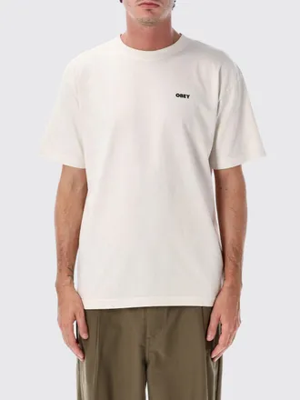 Obey T-shirt in puro cotone con stampa grafica e logo a contrasto sul davanti