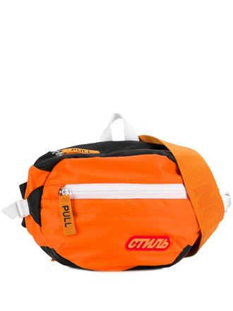 Heron Preston shell belt bag - men - Polyamide/Polyamide/Polyester - OS - Orange