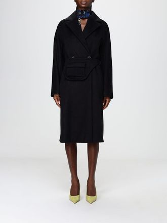 Hanita Long Robe Coat in Rayon Blend with Waist Belt